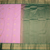 Art Silk Rose Pink Zari Worked Saree 04