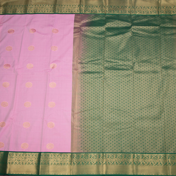 Art Silk Rose Pink Zari Worked Saree 04