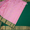 Art Silk Rose Pink Zari Worked Saree 04