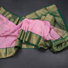 Art Silk Rose Pink Zari Worked Saree 04