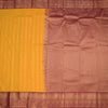 Art Silk Mango Yellow Zari Worked Saree 07