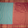 Art Silk Powder Blue Zari Worked Saree 02