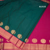 Art Silk Dark Green Zari Worked Saree 04