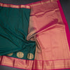 Art Silk Dark Green Zari Worked Saree 04