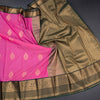 Art Silk Taffy Pink Zari Worked Saree 02