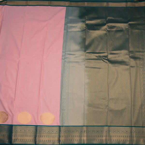 Art Silk Taffy Pink Zari Worked Saree 02