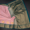 Art Silk Peach Zari Worked Saree 05