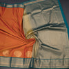 Art Silk Parrot Green Zari Worked Saree 04