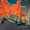 Art Silk Parrot Green Zari Worked Saree 04