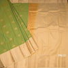 Art Silk Peacock Green Zari Worked Saree 06
