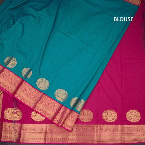 Art Silk Reddish Pink Zari Worked Saree