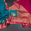Art Silk Reddish Pink Zari Worked Saree