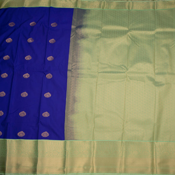 Art Silk Indigo Blue Zari Worked Saree