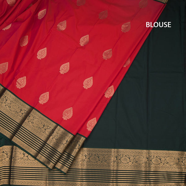 Art Silk Shot Colour Zari Worked Saree 07