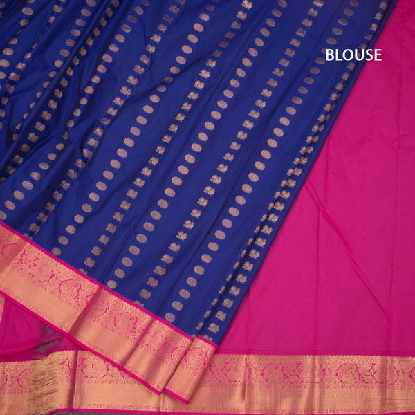 Art Silk Royal Blue Zari Worked Saree 03