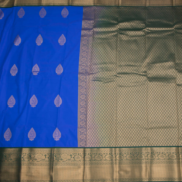 Art Silk Royal Blue Zari Worked Saree 03