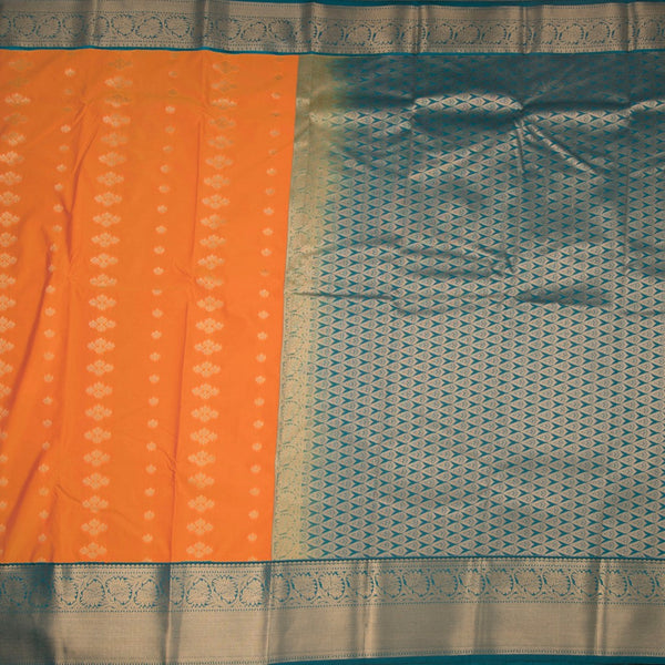 Art Silk Dark Green Zari Worked Saree 05