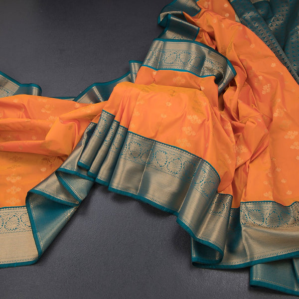 Art Silk Shot Colour Zari Worked Saree 08