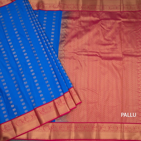 Art Silk Royal Blue Zari Worked Saree 04