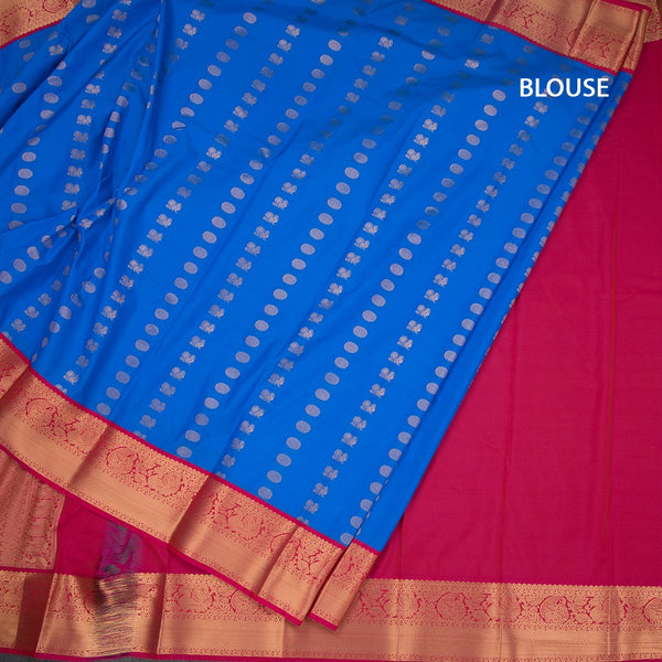 Art Silk Royal Blue Zari Worked Saree 04