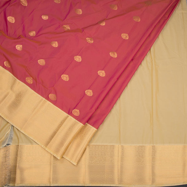 Art Silk Shot Colour Zari Worked Saree 09