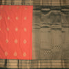 Art Silk Rust Orange Zari Worked Saree 02