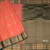 Art Silk Peach Zari Worked Saree 06