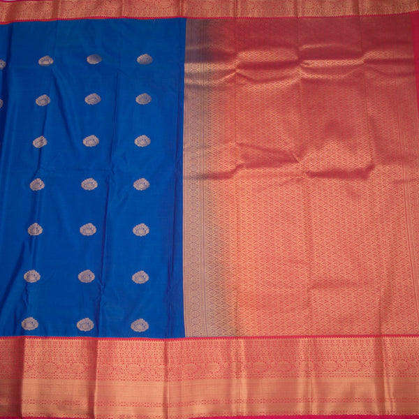 Art Silk Peach Zari Worked Saree 06