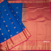 Art Silk Peacock Blue Zari Worked Saree 04