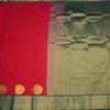Art Silk Parrot Green Zari Worked Saree 05