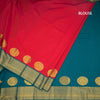 Art Silk Red Zari Worked Saree 05