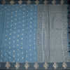 Raw Silk Light Blue Zari Worked Saree