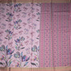 Semi Raw Silk Taffy Pink Floral Printed Saree