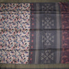 Raw Silk Cream Floral Printed Saree 04
