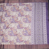 Raw Silk Cream Printed Saree
