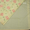 Silk Cotton Light Green Floral Thread Work Saree