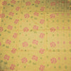 Silk Cotton Yellow Floral Thread Work Saree