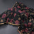 Silk Cotton Black Floral Thread Work Saree