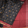 Raw Silk Black Printed Saree