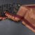 Raw Silk Black Printed Saree And Zari Border
