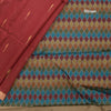 Silk Cotton Maroon Saree With Malli Moggu Design