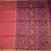 Silk Cotton Peach Saree With Malli Moggu Design