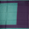 Raw Silk Peacocok Green Zari Checked Saree