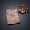 Raw Silk Peach Floral Printed Saree 05