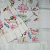 Raw Silk Ice Green Floral Printed Saree
