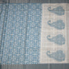 Raw Silk Blue Printed Saree