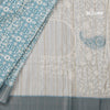 Raw Silk Blue Printed Saree