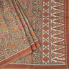 Raw Silk Grey Printed Saree 04