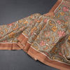 Raw Silk Grey Printed Saree 04