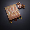 Raw Silk Yellow Printed Saree